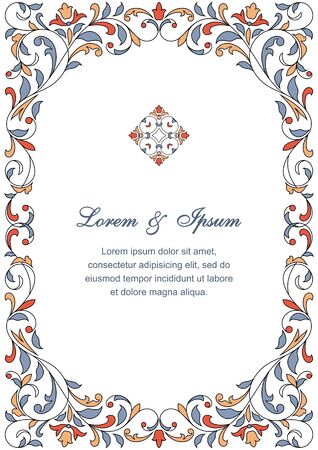 Floral pattern for invitation or greeting cardのイラスト素材