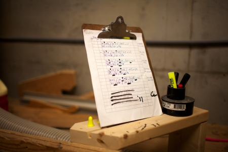 Image of a clipboard and marker.の写真素材