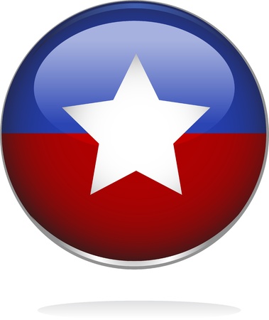 Digitally generated image of a glossy badge with star shape design.のイラスト素材