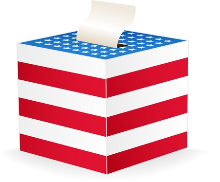 Digitally generated image of a ballot box.のイラスト素材