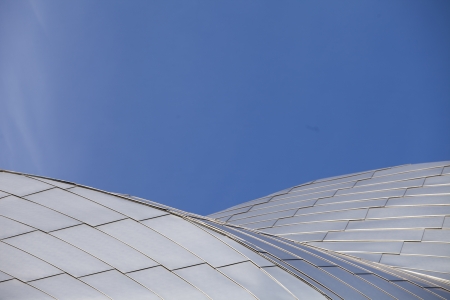 Cropped image of Bandshell in Millenium Parkのeditorial素材