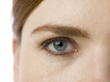 Close up image of beautiful female eyeの写真素材