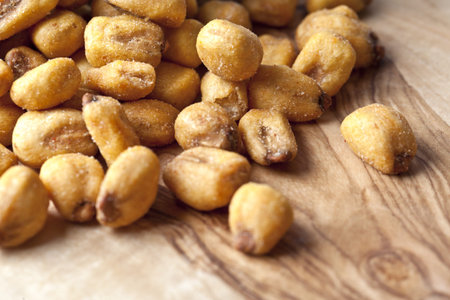 Image of roasted peanut in a cropped image.