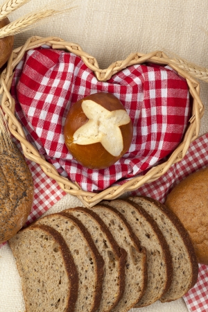 Close up image of variety of freshly baked breadsの写真素材
