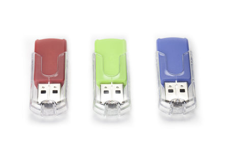 Portable usb in three different colors.