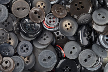 Horizontal image of buttons in different sizes