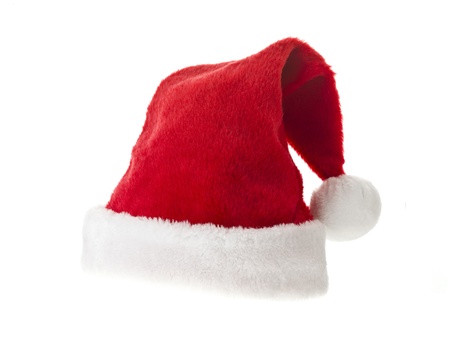 Christmas hat isolated on whiteの写真素材