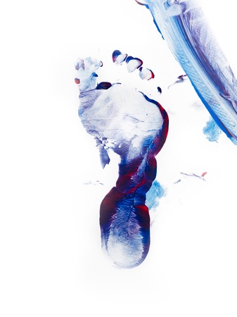 Close-up image of a footprint.の写真素材