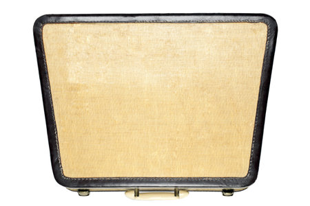 Vintage attache case isolated on a white background