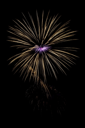 Closeup of fireworksの写真素材