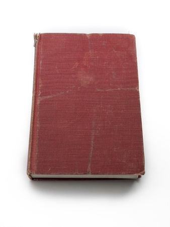 An aged hardcover red bookの写真素材