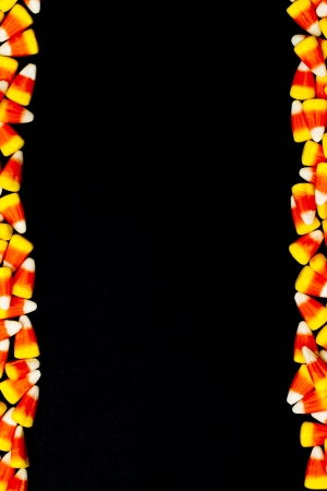 Close-up image of arranged candy corns.の写真素材
