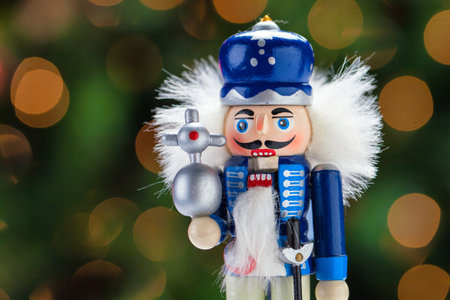 Beautiful and colorful stock imges of holiday nutcracker ornament decorationの写真素材
