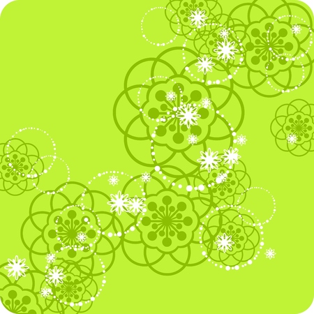green floral patternのイラスト素材