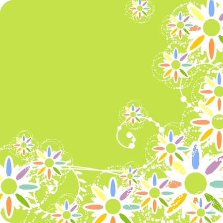 Colorful floral patternのイラスト素材