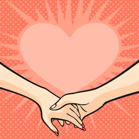 Comics style Valentine's day card のイラスト素材