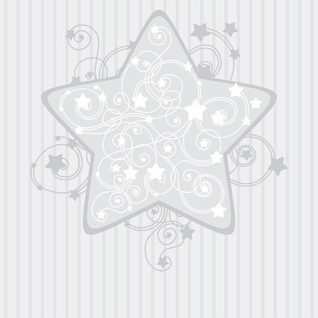 Grey star cardのイラスト素材