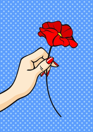 Flower in a handのイラスト素材