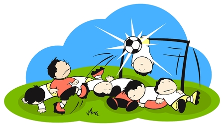 Football (soccer) battle fieldのイラスト素材