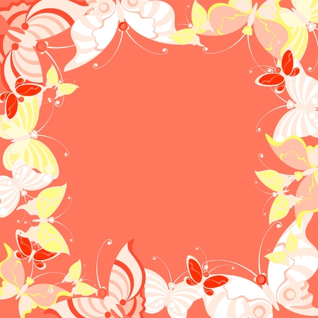 Butterflies frameのイラスト素材