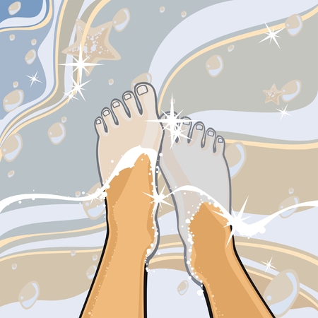 Day on a beachのイラスト素材