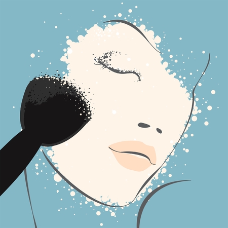 Powder faceのイラスト素材