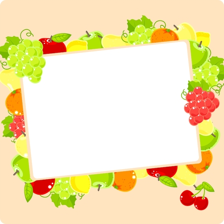 Fruit frameのイラスト素材