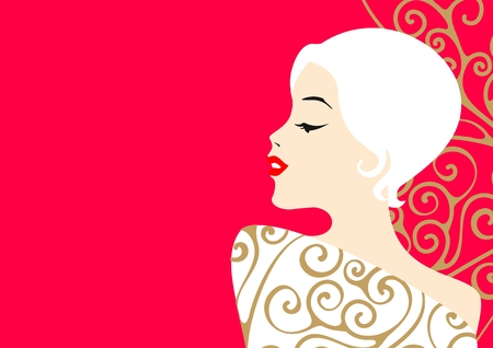 Blonde ladyのイラスト素材