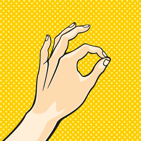 OK hand symbolのイラスト素材