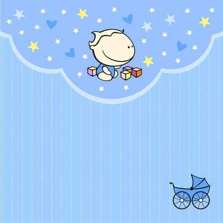 Card with a baby boyのイラスト素材