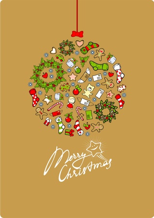 Merry Christmas cardのイラスト素材
