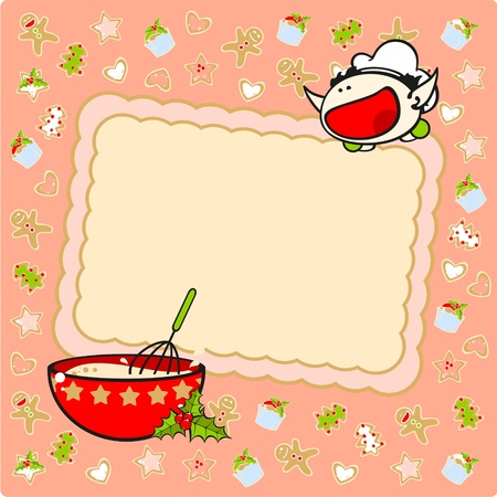 Christmas baking cardのイラスト素材