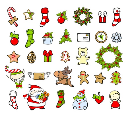 Christmas elementsのイラスト素材
