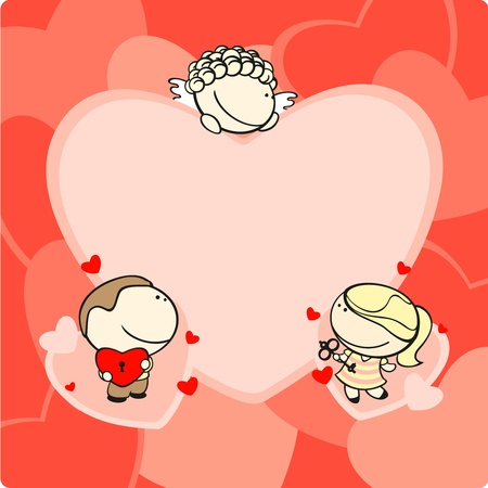 Romantic background for your words of loveのイラスト素材