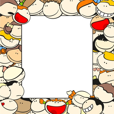 Background with funny kids, verticalのイラスト素材