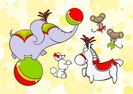Circus animalsのイラスト素材