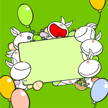 Easter frameのイラスト素材