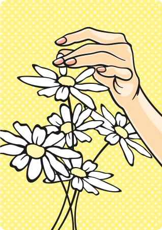 He loves me, he loves me not gameのイラスト素材