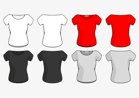 Female T-shirtのイラスト素材