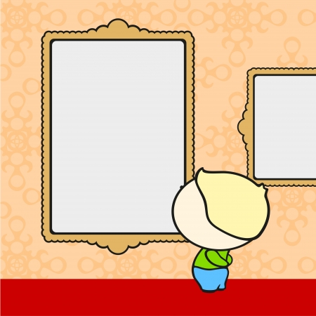Museum visitorのイラスト素材