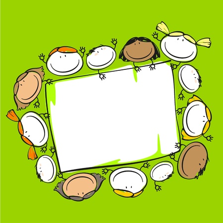 Kids frameのイラスト素材