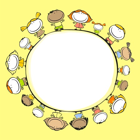 Background with kidsのイラスト素材