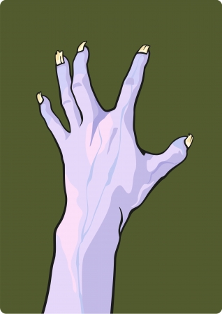Halloween illustration of a zombie handのイラスト素材