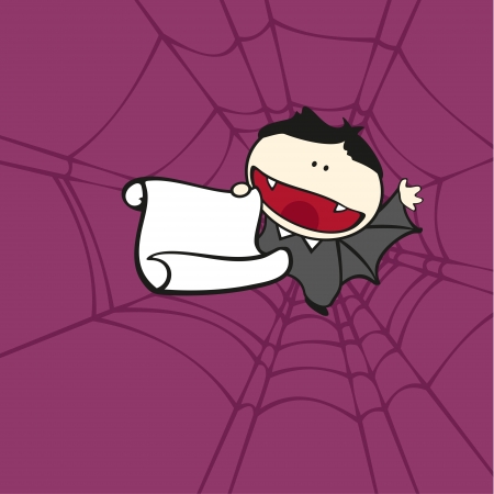 Halloween background with a vampire, greeting cardのイラスト素材