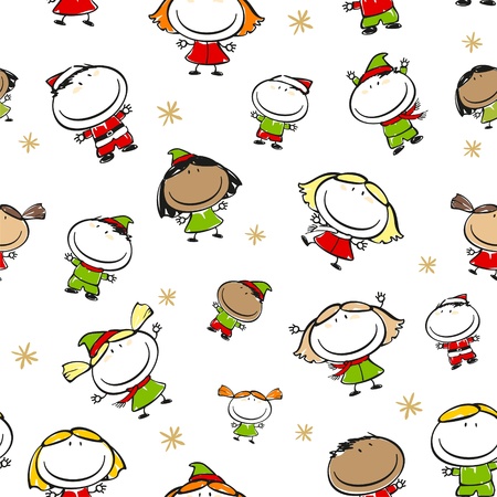 Christmas seamless patternのイラスト素材