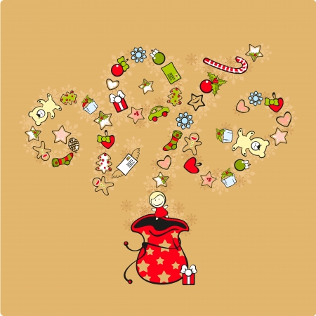 Presents for celebration New Year 2013のイラスト素材