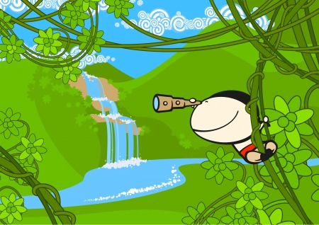 Pirate in the jungleのイラスト素材