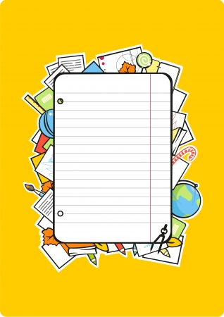School background, verticalのイラスト素材