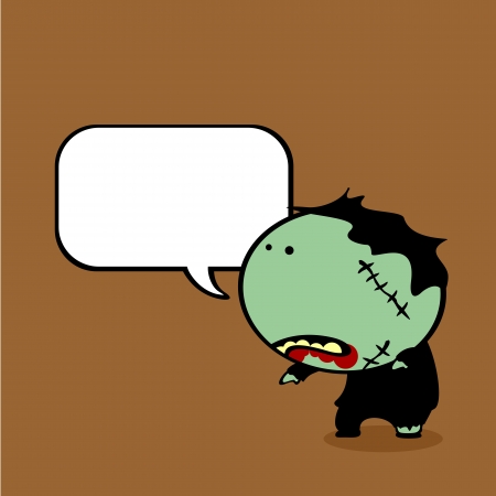 Background with talking zombieのイラスト素材