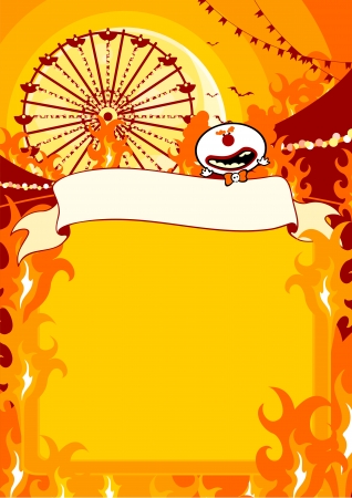Halloween carnival on fireのイラスト素材